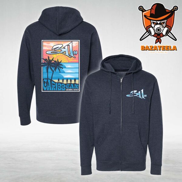 311 Caribbean Cruise 2025 Beach Unisex All Over Print Zip Hoodie