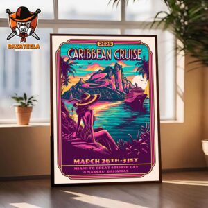 311 Live Show Muisc Caribbean Cruise 2025 Paradise Poster For Miami To Great Stirrip Cay & Nassau In Bahamas On March 26th-31th 2025 Home Decor Poster Canvas