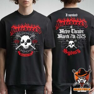 Hatebreed Merch Tee For Metro Theatre In Sydney On March 7th 2025 Two Sides Unisex T-Shirt