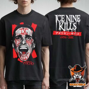 Ice Nine Kills American Psycho 25th Anniversary Collection Bloody Bateman Tee Two Sides Unisex T-Shirt