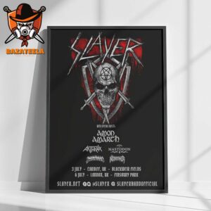 Slayer With The Special Guests Live Show Concert Music Poster For UK London And Cardiff On July 3th And 6th 2025 Home Decor Poster Canvas