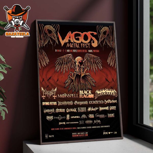 Vagos Metal Fest Live Show Music Concert Poster For Qinta Do Ega Vagos In Portugal On July 31th And 1-2-3 August 2025 Home Decor Poster Canvas