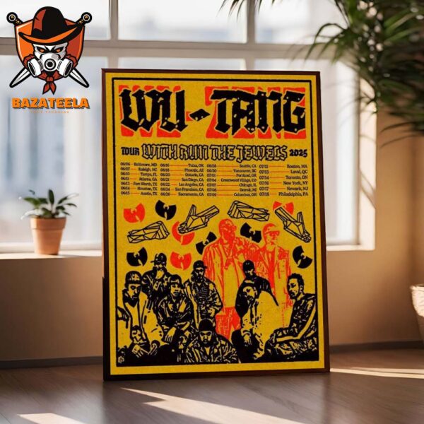 Wu Tang Clan Tour With Run The Jewels Tour 2025 Poster Home Decor Poster Canvas